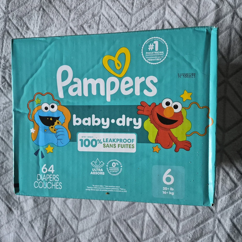 Pampers Baby-Dry Diapers - Size 6 NEW Unopened Box 64 Count - Picture 1 of 3